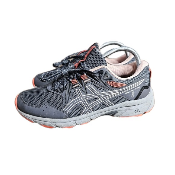 ASICS Women's Gel-Venture 8 Running Shoes Grey/Orange | Women's Size 8.5 Wide - Picture 1 of 16